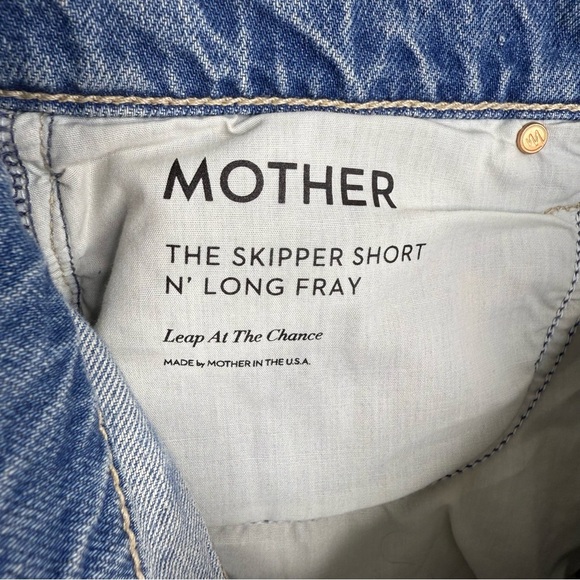 MOTHER SUPERIOR The Skipper Short N’ Long Fray Denim Shorts - Picture 8 of 9